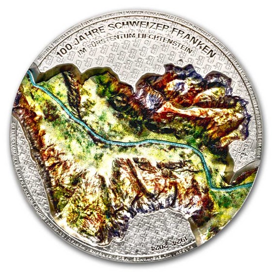 2024 Liechtenstein 1 oz Proof Silver 100 Years Swiss Franc 2024 Liechtenstein 1 oz Proof Silver 100 Years Swiss Franc