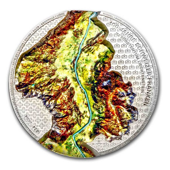 2024 Liechtenstein 2 oz Proof Silver 100 Years Swiss Franc 2024 Liechtenstein 2 oz Proof Silver 100 Years Swiss Franc