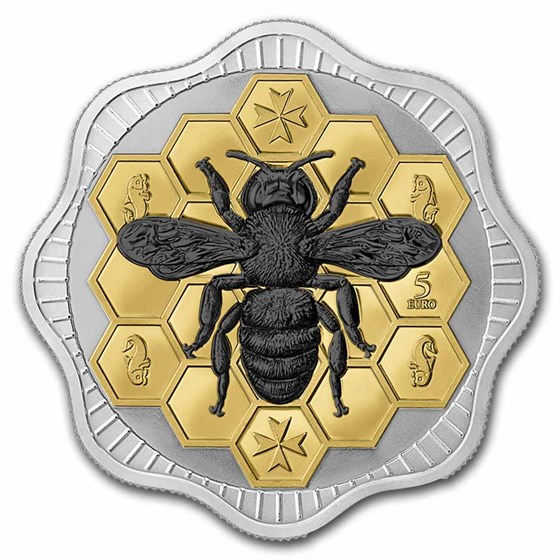 2024 Maltese Bee 5 Euro 1 oz Silver BU 2024 Maltese Bee 5 Euro 1 oz Silver BU