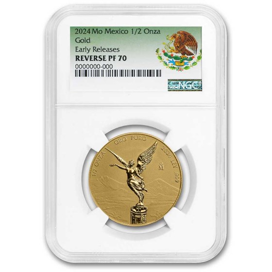 2024 Mexico 1/2 oz Rev Prf Gold Libertad PF-70 NGC (ER) 2024 Mexico 1/2 oz Rev Prf Gold Libertad PF-70 NGC (ER)