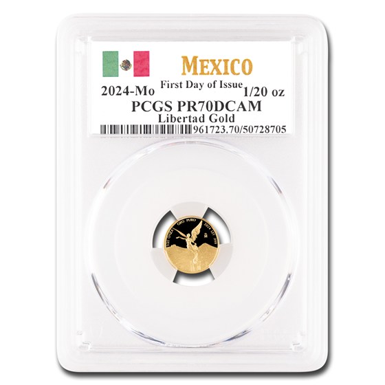 Buy 2024 Mexican 1/20 oz Pf Gold Libertad PR-70 (FDI) | APMEX