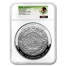 2024 Mexico 1 kilo Silver Aztec Calendar PL-70 NGC (Coat of Arms)