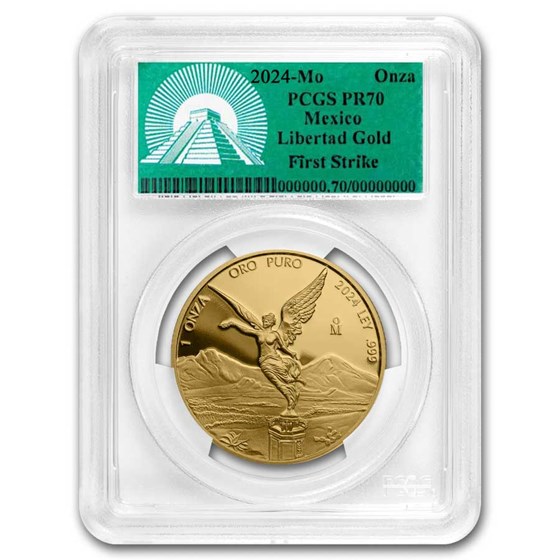 2024 Mexico 1 oz Proof Gold Libertad PR-70 PCGS (FS, Green Label) 2024 Mexico 1 oz Proof Gold Libertad PR-70 PCGS (FS, Green Label)