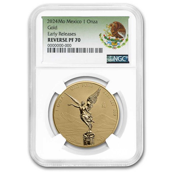 2024 Mexico 1 oz Reverse Proof Gold Libertad PF-70 NGC (ER) 2024 Mexico 1 oz Reverse Proof Gold Libertad PF-70 NGC (ER)