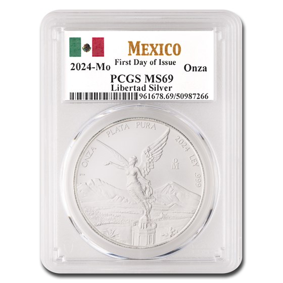 2024 Mexico 1 oz Silver Libertad MS-69 PCGS (FDI) 2024 Mexico 1 oz Silver Libertad MS-69 PCGS (FDI)