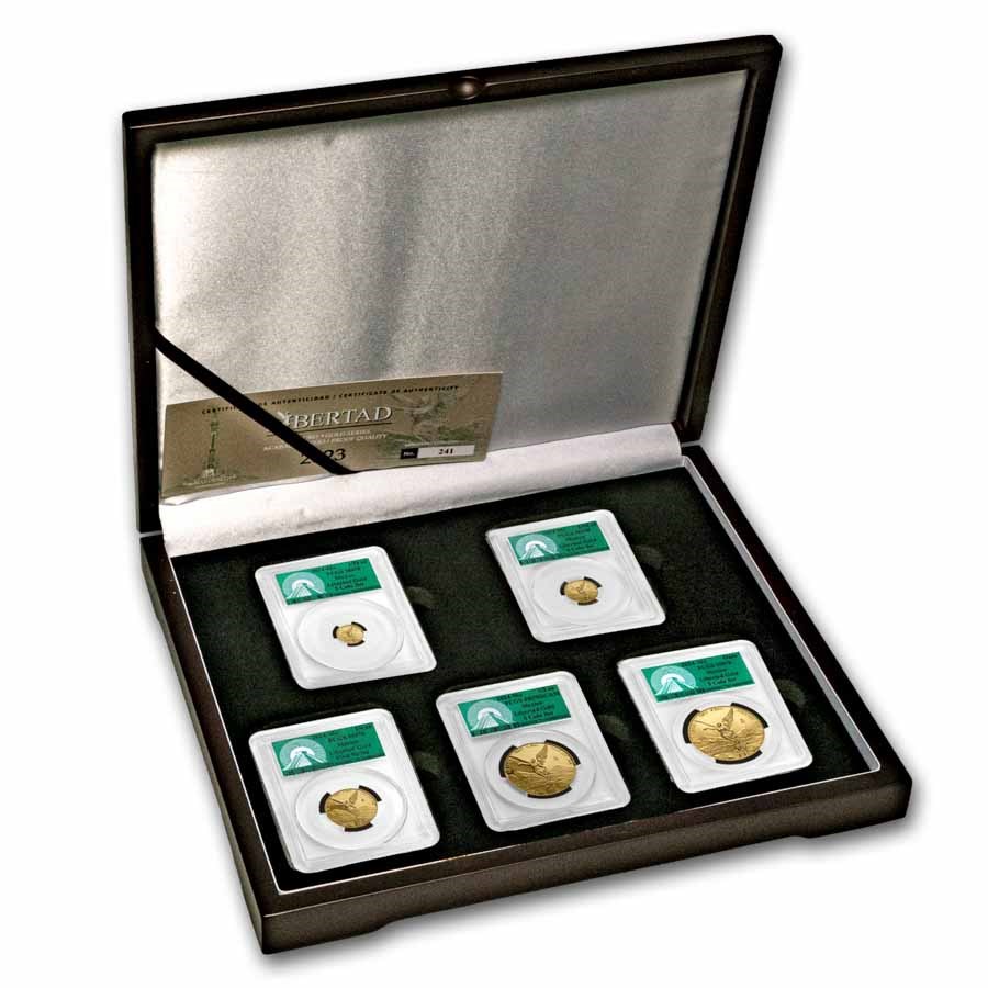 2024 Mexico 5-Coin Gold Libertad Set PR-70 PCGS (Green Label)