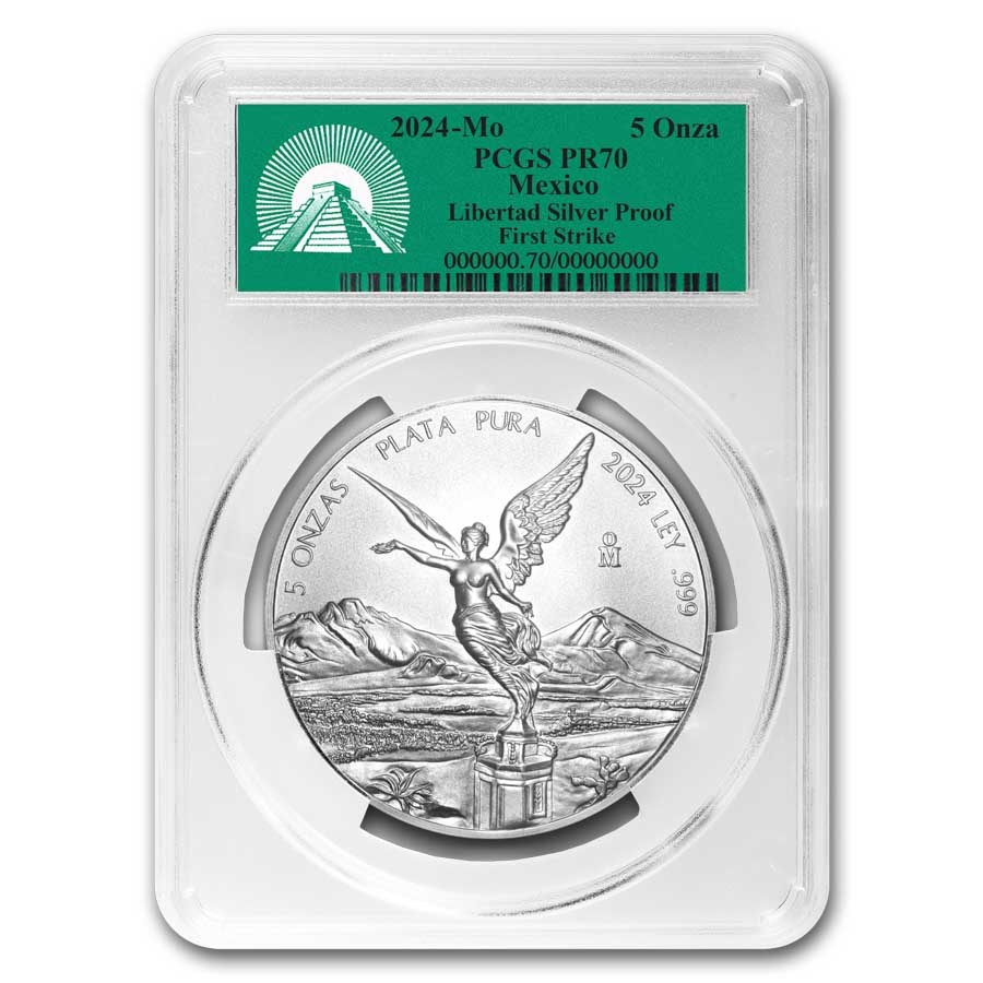 2024 Mexico 5 oz Silver Libertad Proof PR-70 PCGS (FS)