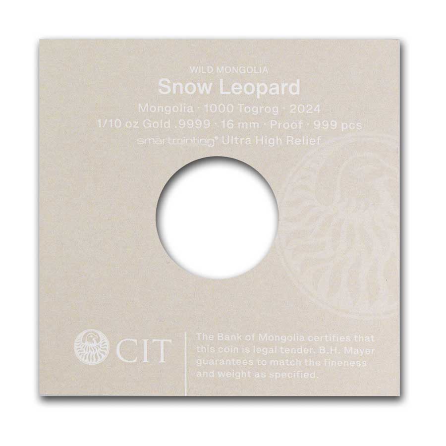 2024 Mongolia 1/10 oz Gold Proof Snow Leopard | eBay