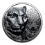 2024 Mongolia 2 oz Silver Proof Snow Leopard (with Box & COA)