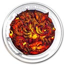 2024 New Zealand 1 oz Silver Colorized Dwelling Taniwha: Cave