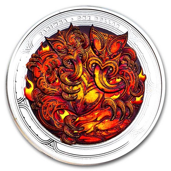 2024 New Zealand 1 oz Silver Colorized Dwelling Taniwha: Cave 2024 New Zealand 1 oz Silver Colorized Dwelling Taniwha: Cave