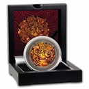 2024 New Zealand 2 oz Silver Colorized Dwelling Taniwha: Cave