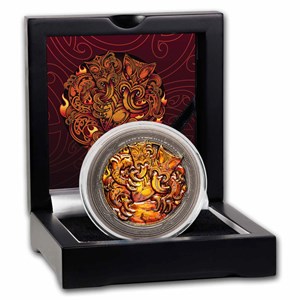 2024 New Zealand 2 oz Silver Colorized Dwelling Taniwha: Cave