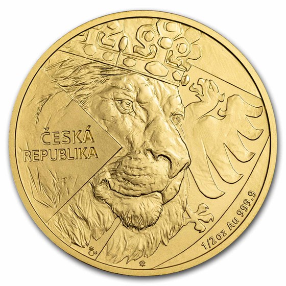 2024 Niue 1/2 oz Gold Czech Lion BU 2024 Niue 1/2 oz Gold Czech Lion BU