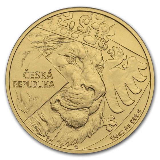 2024 Niue 1/4 oz Gold Czech Lion BU 2024 Niue 1/4 oz Gold Czech Lion BU