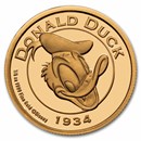 2024 Niue 1/4 oz Proof Gold $25 Donald Duck 90th Anniversary