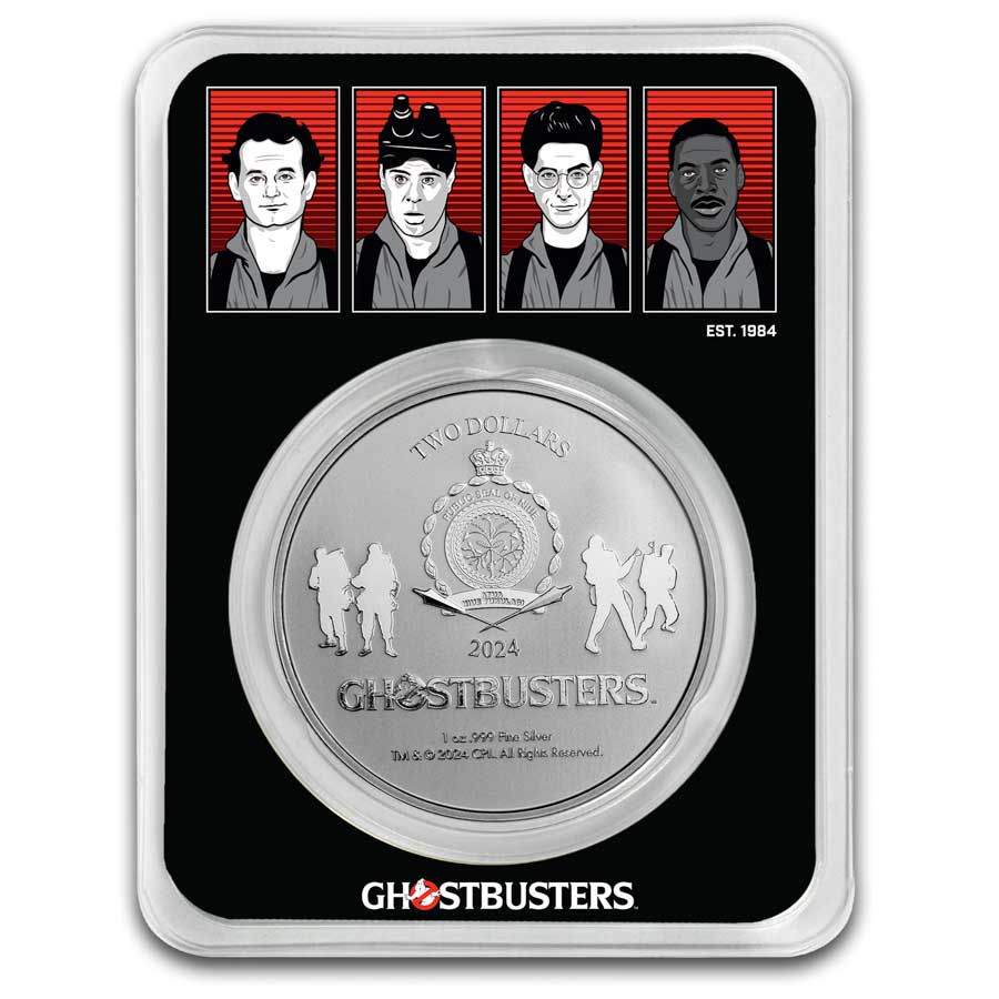 2024 Niue 1 oz Ag $2 Ghostbusters 40th Anniversary