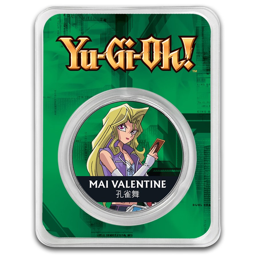 2024 Niue 1 oz Color Ag $2 Yu-Gi-Oh! - Mai Valentine, In TEP