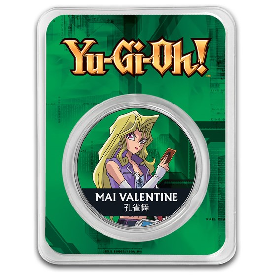 2024 Niue 1 oz Color Ag $2 Yu-Gi-Oh! - Mai Valentine, In TEP 2024 Niue 1 oz Color Ag $2 Yu-Gi-Oh! - Mai Valentine, In TEP