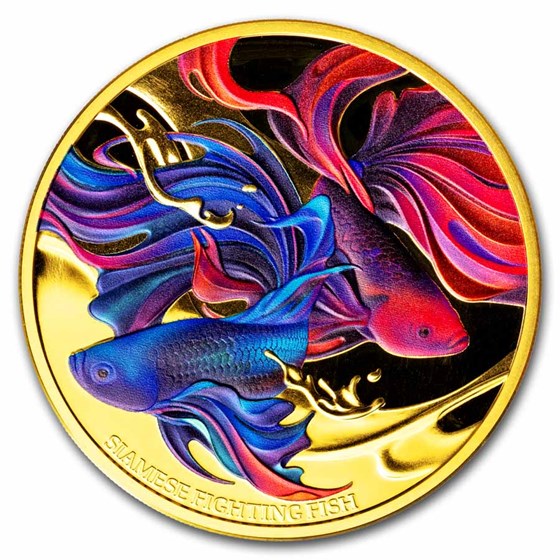 2024 Niue 1 oz Gold Proof Siamese Fighting Fish 2024 Niue 1 oz Gold Proof Siamese Fighting Fish