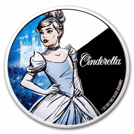 2024 Niue 1 oz Silver $2 Disney Cinderella in Special Jewelry Box 2024 Niue 1 oz Silver $2 Disney Cinderella in Special Jewelry Box