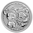 2024 Niue 1 oz Silver $2 Disney Mickey & Minnie Christmas BU