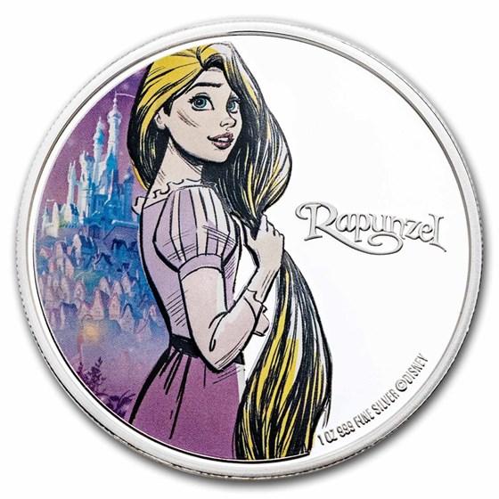 2024 Niue 1 oz Silver $2 Disney Rapunzel in Special Jewelry Box 2024 Niue 1 oz Silver $2 Disney Rapunzel in Special Jewelry Box