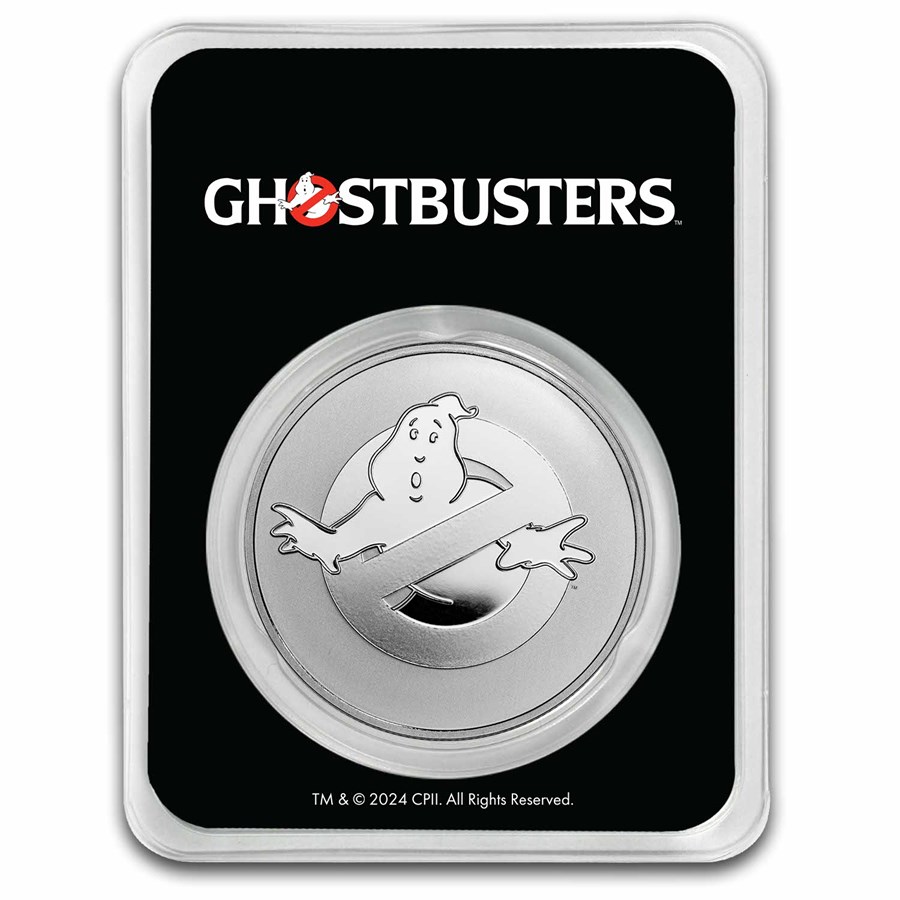 2024 Niue 1 oz Silver $2 Ghostbusters 40th Anniversary Coin (TEP)