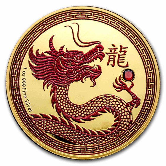 2024 Niue 1 oz Silver $2 Lunar Year of The Dragon 2024 Niue 1 oz Silver $2 Lunar Year of The Dragon