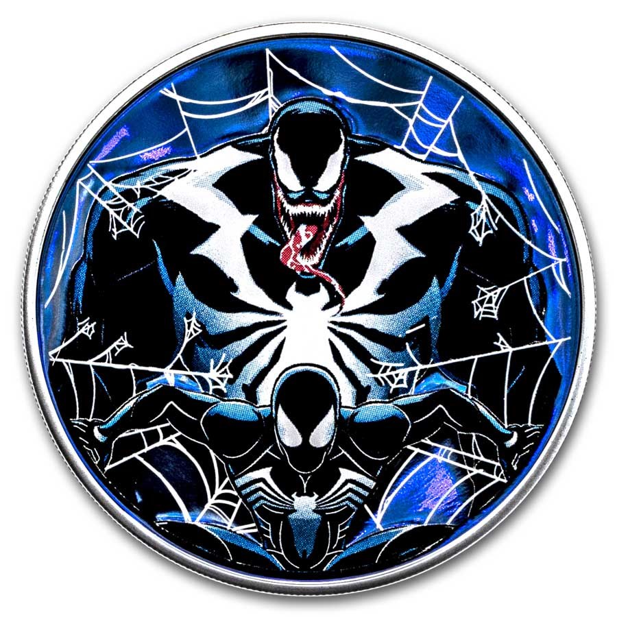 2024 Niue 1 oz Silver $2 Marvel Spider-Man and Venom
