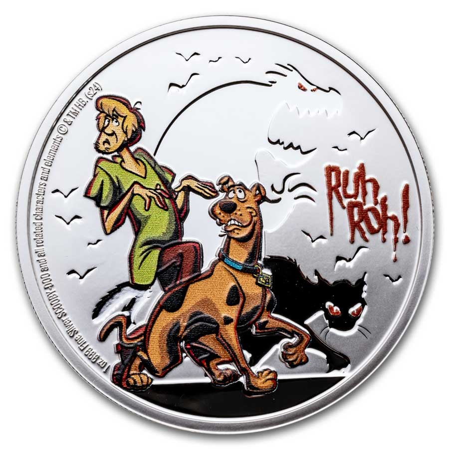 2024 Niue 1 oz Silver $2 Scooby Doo Ruh Roh!