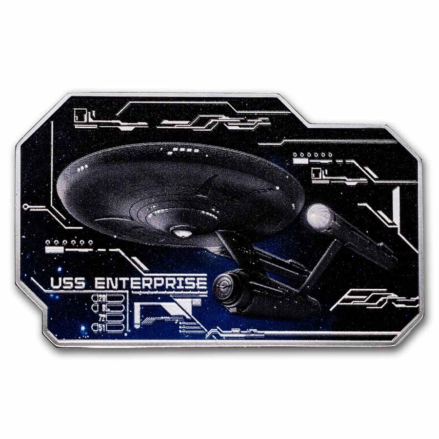 2024 Niue 1 oz Silver $2 Star Trek: USS Enterprise NNC 1701