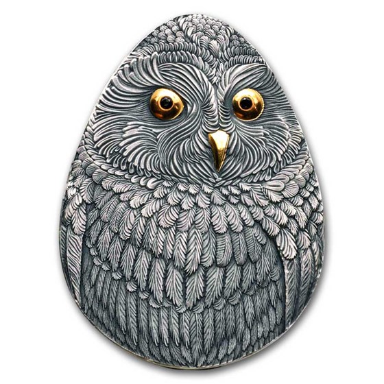 2024 Niue 1 oz Silver Antique Marvelous Owls: Short-Eared Owl 2024 Niue 1 oz Silver Antique Marvelous Owls: Short-Eared Owl