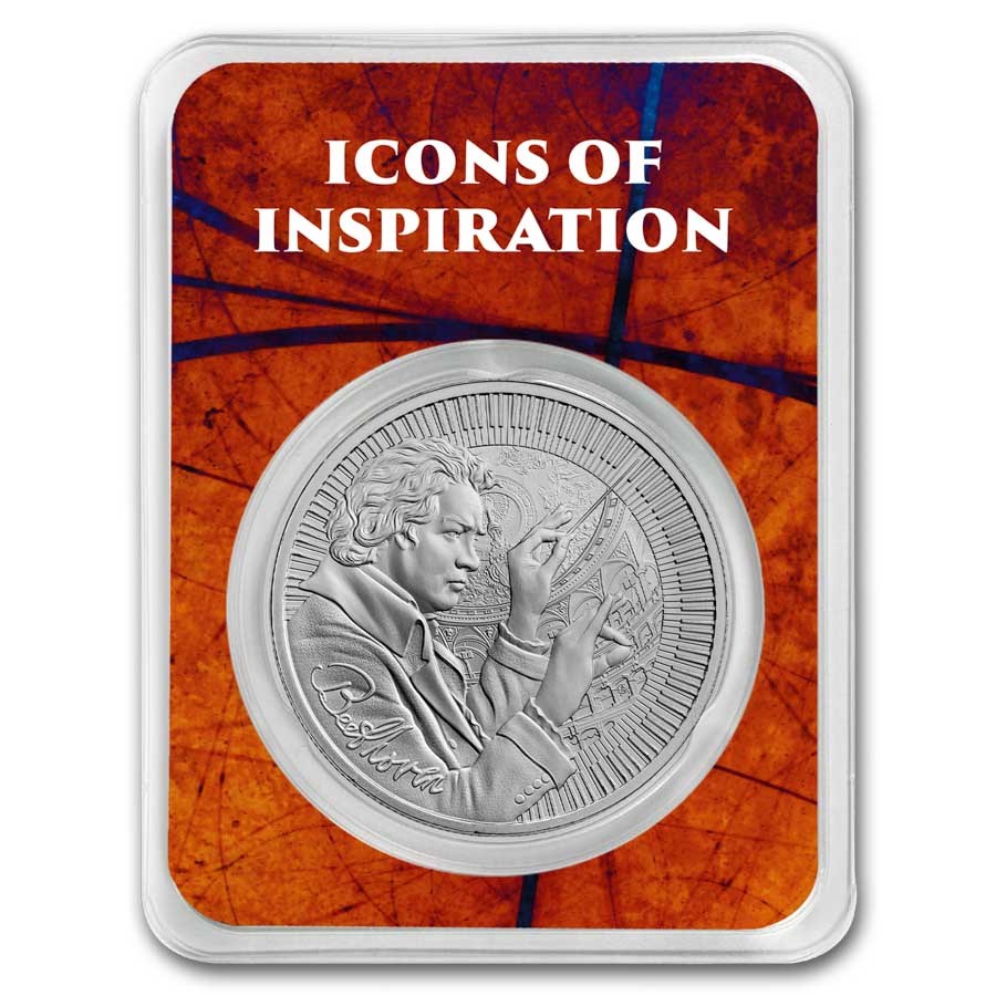 2024 Niue 1 oz Silver Icons of Inspiration: Beethoven in TEP