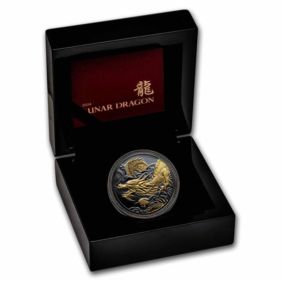 Buy 2024 Niue 1 oz Silver Lunar Dragon Black Proof APMEX