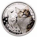 2024 Niue 1 oz Silver Proof Cat Breeds: Maine Coon