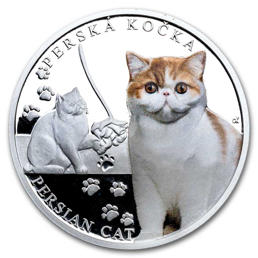2024 Niue 1 oz Silver Proof Cat Breeds: Persian