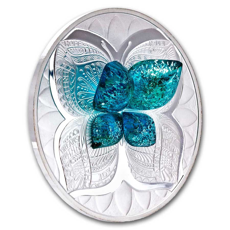 2024 Niue 1 oz Silver Proof Crystal Coin: Butterfly | eBay