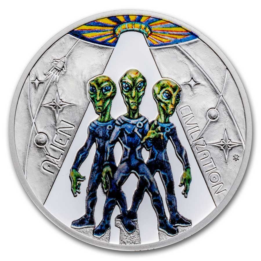 2024 Niue 1 oz Silver Proof Milky Way: Extraterrestrial Life
