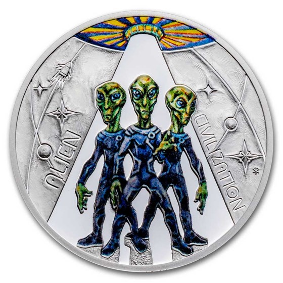 2024 Niue 1 oz Silver Proof Milky Way: Extraterrestrial Life 2024 Niue 1 oz Silver Proof Milky Way: Extraterrestrial Life