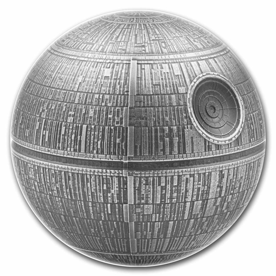 2024 Niue 100 gram Silver 5 Star Wars Death Star Sphere