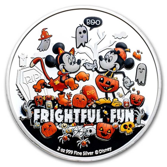2024 Niue 2 oz Silver $2 Disney Frightful Fun 2024 Niue 2 oz Silver $2 Disney Frightful Fun