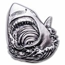 2024 Niue 2 oz Silver $5 Shark Week: Great White Shark