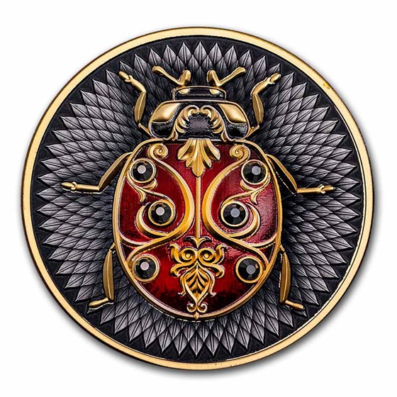 2024 Niue 2 oz Silver Antique Ladybug (with Box & COA) 2024 Niue 2 oz Silver Antique Ladybug (with Box & COA)