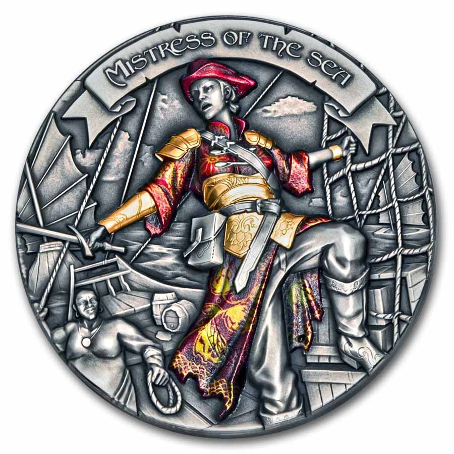 2024 Niue 2 oz Silver Antique Mistress of the Sea (w/ Box & COA)