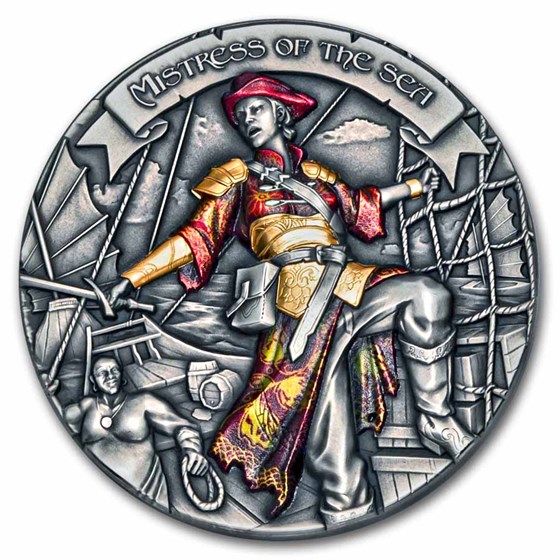 2024 Niue 2 oz Silver Antique Mistress of the Sea (w/ Box & COA) 2024 Niue 2 oz Silver Antique Mistress of the Sea (w/ Box & COA)