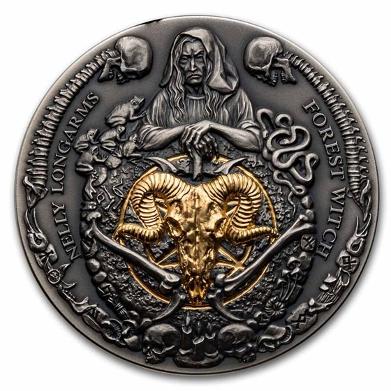 2024 Niue 2 oz Silver Antique Witches; Nelly Longarms 2024 Niue 2 oz Silver Antique Witches; Nelly Longarms