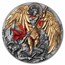 2024 Niue 2 oz Silver Antiqued Michael (Gilded) w/ Box & COA