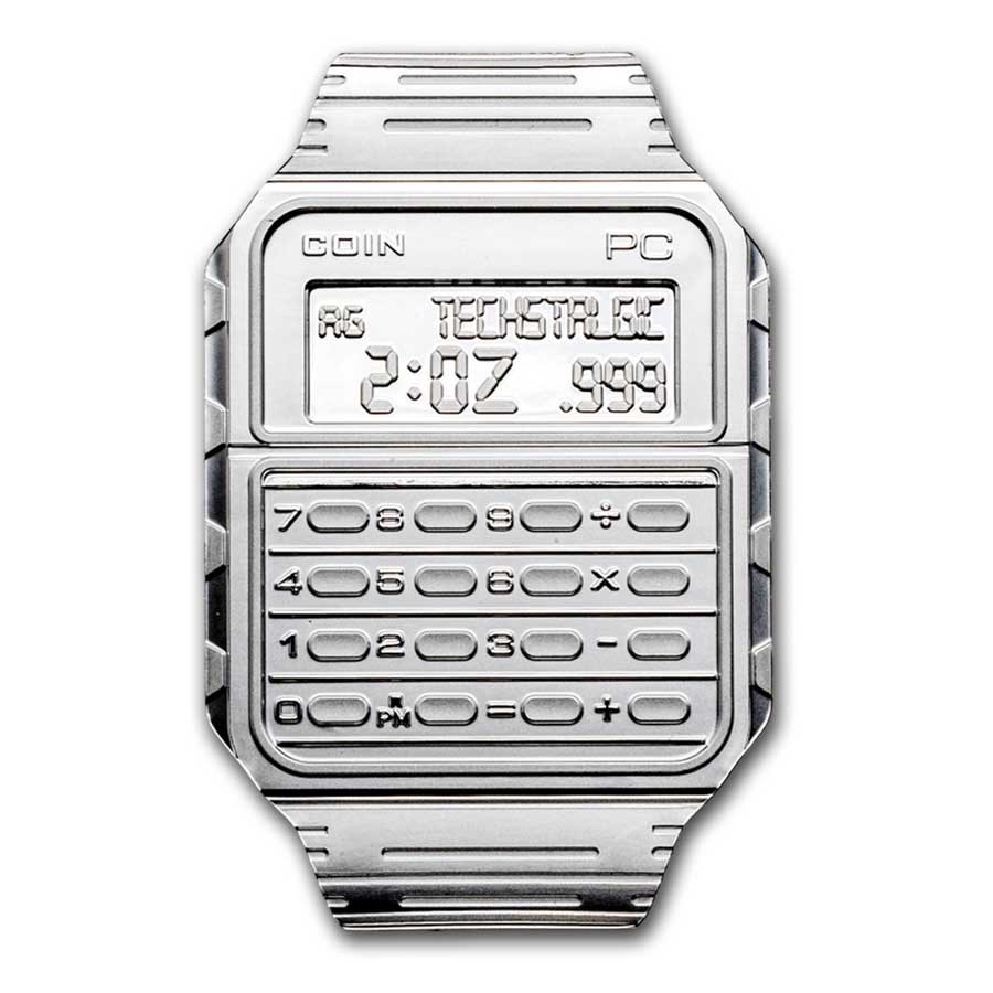 2024 Niue 2 oz Silver TechStalgic; Databank Watch (w/ Box & COA)