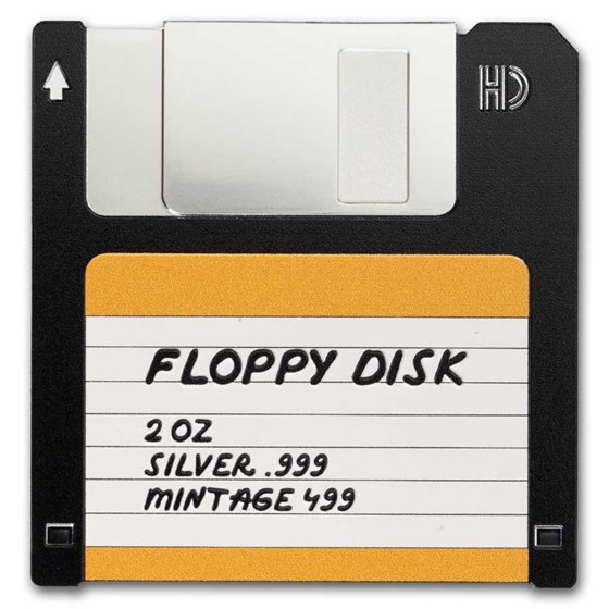 2024 Niue 2 oz Silver TechStalgic; Floppy Disk Colorized 2024 Niue 2 oz Silver TechStalgic; Floppy Disk Colorized